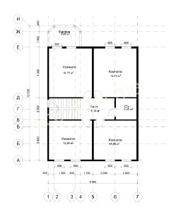 Проект дома из бруса 13x11 № ДБ-130