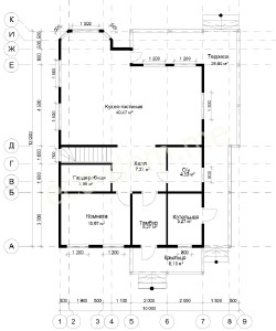 Проект дома из бруса 12X10 № ДБ-131