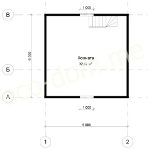 Проект дома из бруса № ДБ-141
