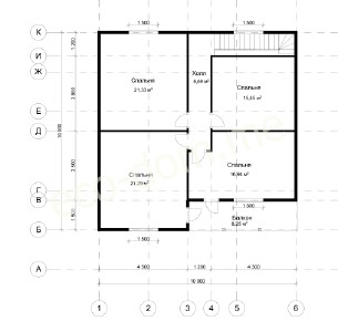 Проект дома из бруса № 143