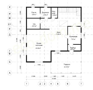 Проект дома из бруса № 144