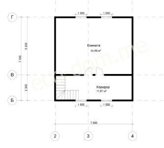 Проект дома из бруса № 145