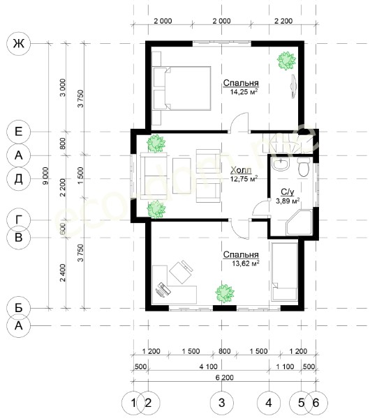 Проект дома из бруса № 150