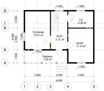 Проект дома из бруса № 151