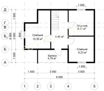 Проект дома из бруса № 151