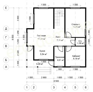 Проект дома из бруса № 158