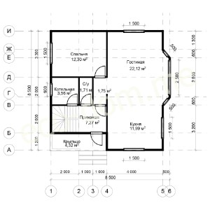 Проект дома из бруса № 161