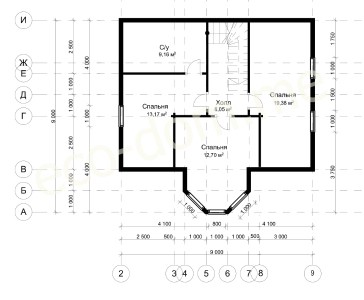 Проект дома из бруса № 164