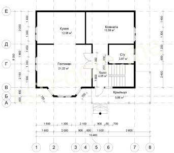 Проект дома из бруса № 170