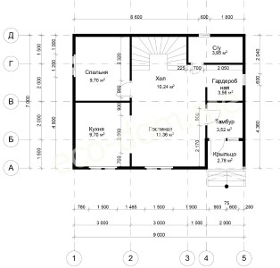 Проект дома из бруса № 172