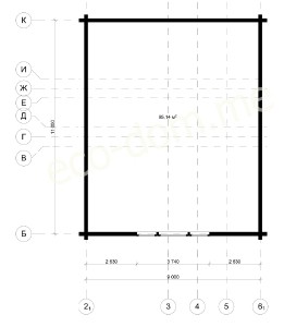 Проект дома из бруса № 174