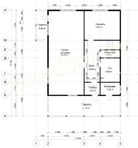 Проект дома из бруса № 179