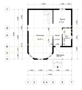 Проект дома из бруса № 182