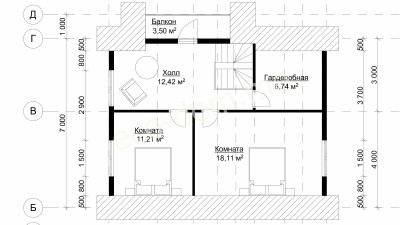 Проект дома из бруса 10х9 № ДБ-67
