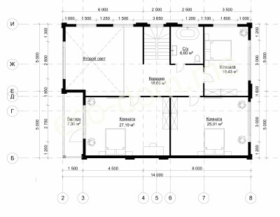 Проект дома из клееного бруса под ключ ДиКБ-03