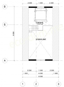 А фрейм дом-шалаш 6х6 м № 06