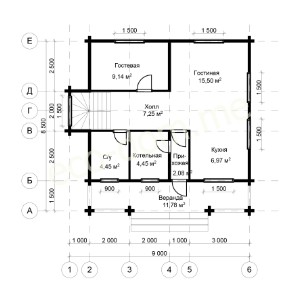Проект элитного дома 8,5х9 № ЭД-103