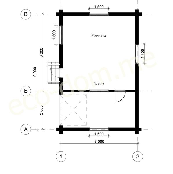 Проект элитного дома из бруса 9х6 № ЭД-87