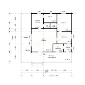 Проект дома из бревна 12х13 № ДиБ-78