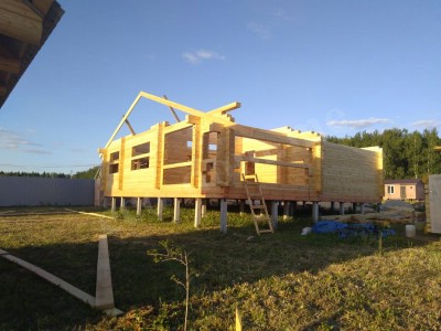 Строительство домов под усадку в Чайковском