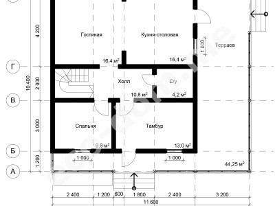Проект дома из бруса 11х12 № ДБ-91